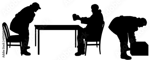 vector silhouette pub
