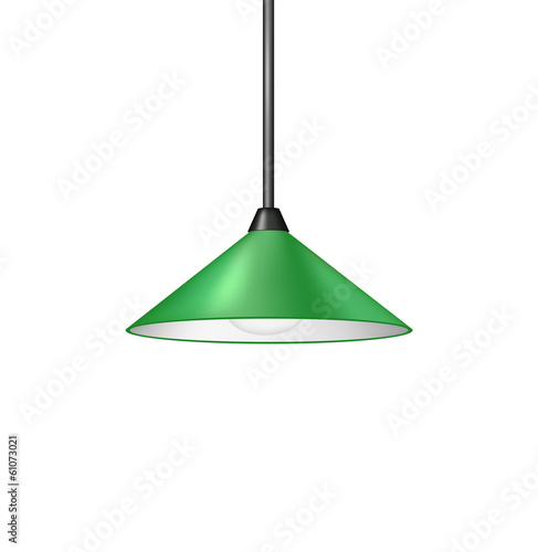 Retro green hanging lamp