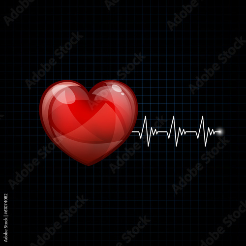 Vector Illustration of a Cardiac Frequency