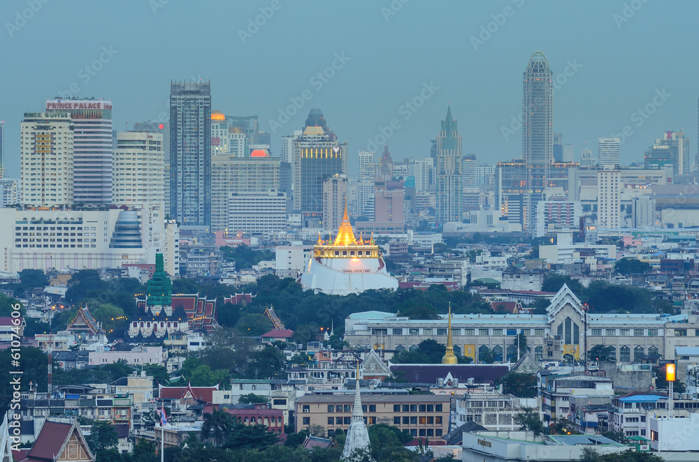 Golden Mountain in Bangkok city