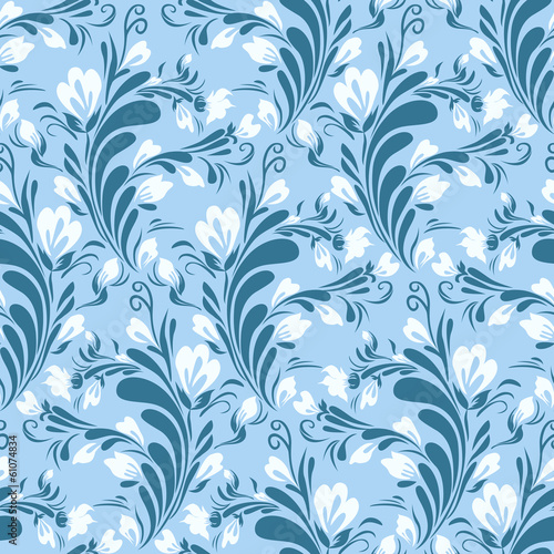 Pattern With Abstract Flowers