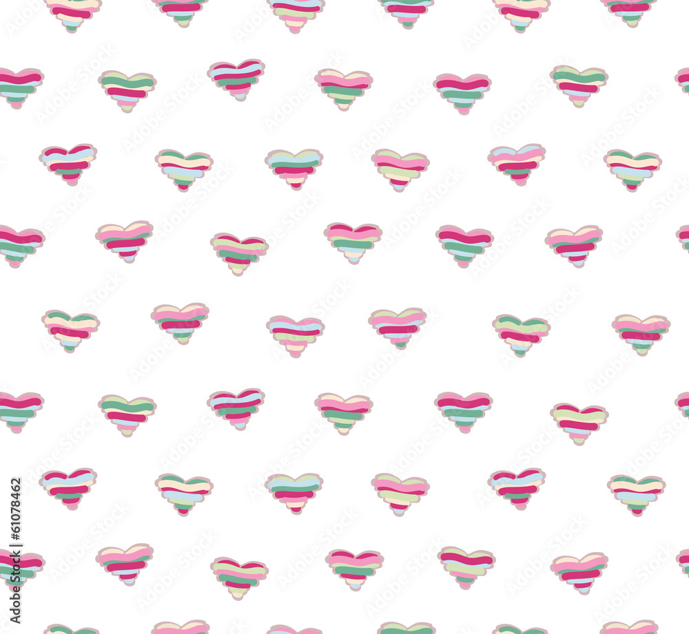 Vector seamless hearts pattern. Vector seamless hearts pattern.