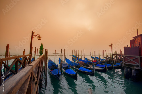 Gondolas in lagoon of  Venice © sognolucido