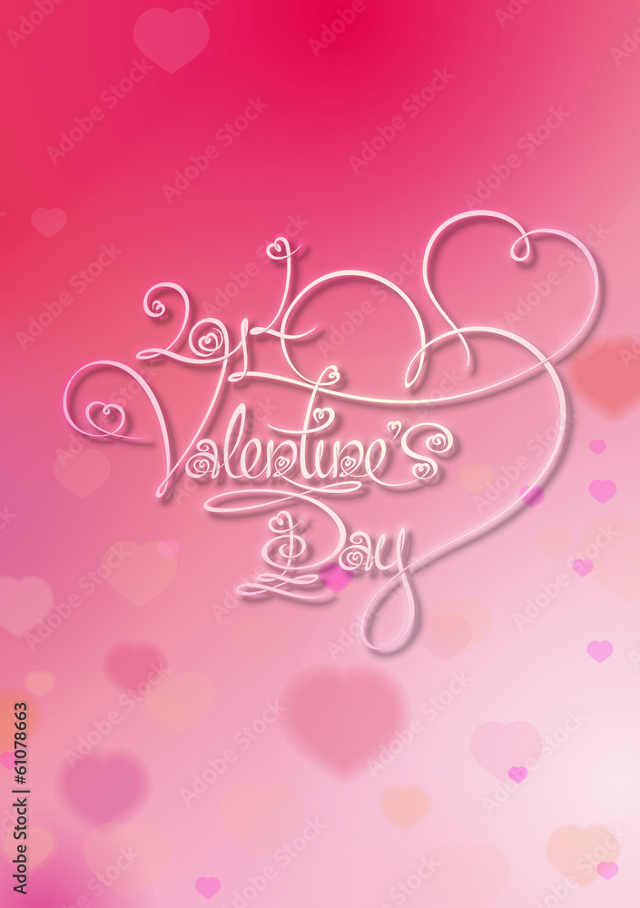 Valentines Card - 2014 Valentines Day - Pink