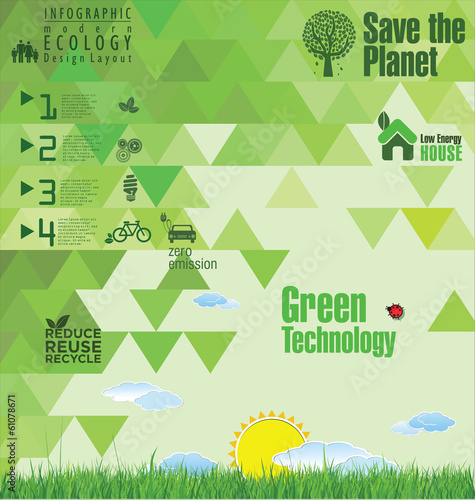 Modern green ecology template