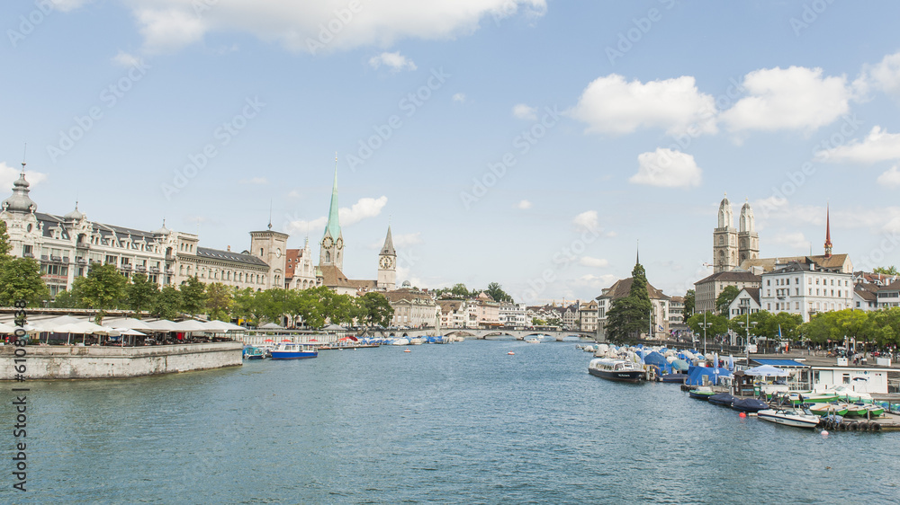 Zürich, Altstadt, Limmat, historische Stadt, Fluss, Schweiz
