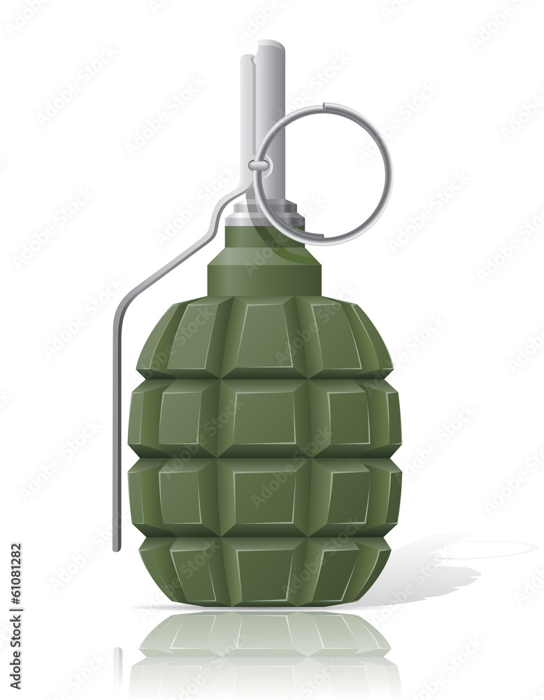 Fototapeta premium hand grenade vector illustration