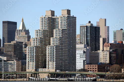 View New York city Manhattan from Long Island, USA
