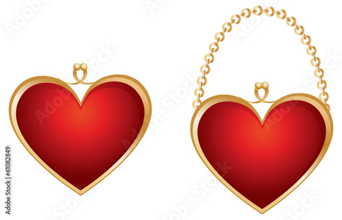 Heart shaped purse