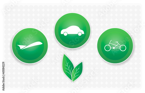 Eco Business icon template