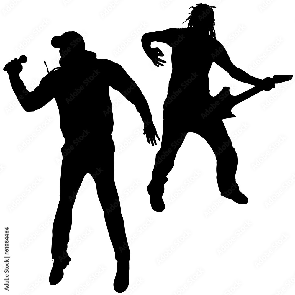 Black vector silhouette men. Black vector silhouette men.
