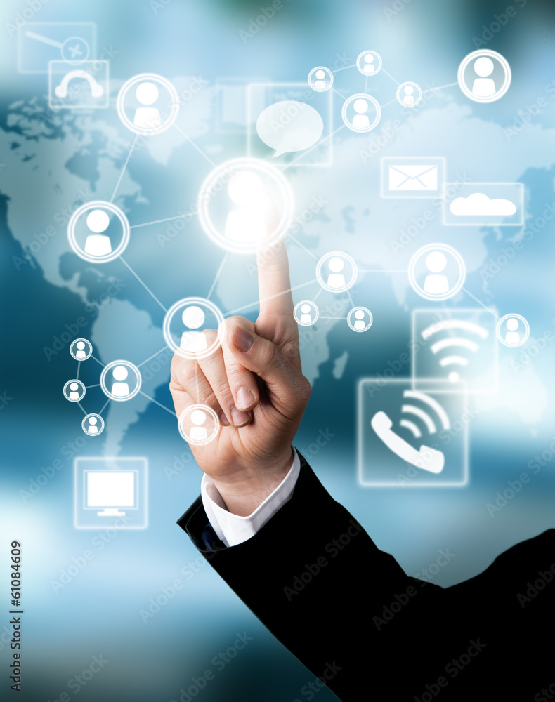 Business concept with virtual scheme Business concept with virtual scheme
