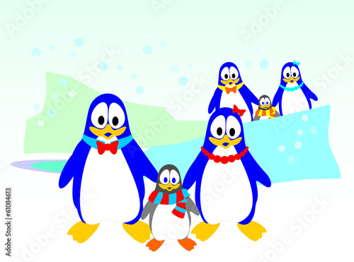 penguin family