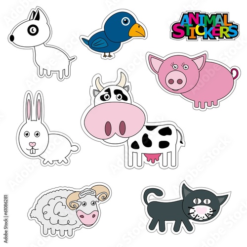 baby stickers home animals