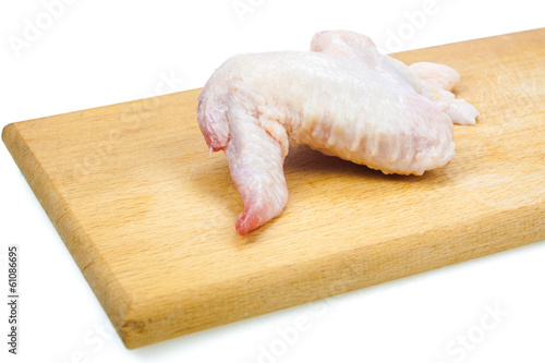 Raw chicken wing