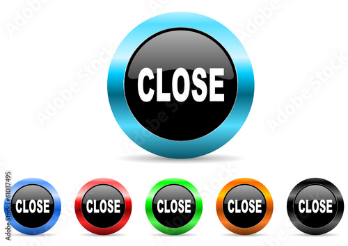 close icon vector set