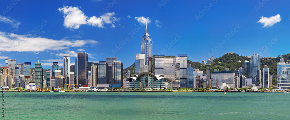Hong Kong harbour at day
