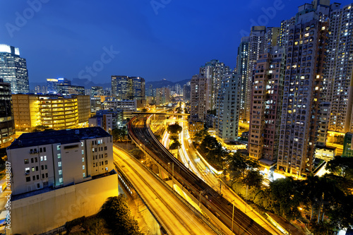 urban downtown in Hong Kong