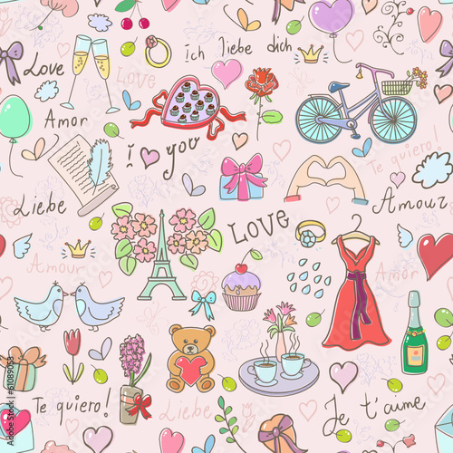 Valentine's Day seamless pattern