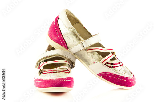  Girl shoes footwear isolated on white background