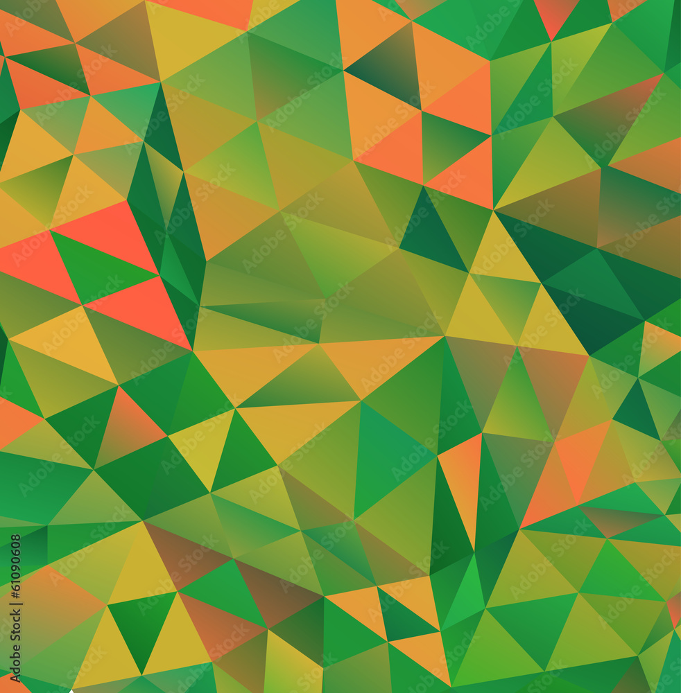 Fototapeta premium Abstract Green Triangle Background