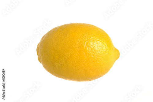 One lemon isolated on the white