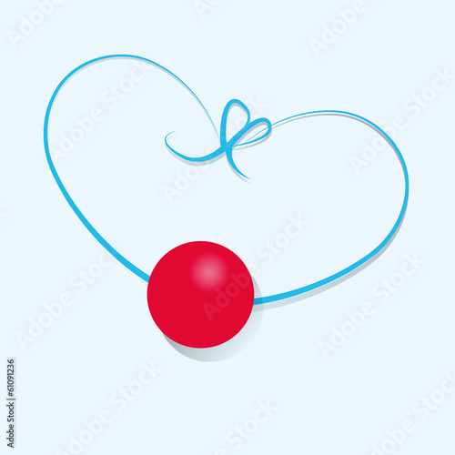 red nose, clown, charity, carneval, love, health, vektor