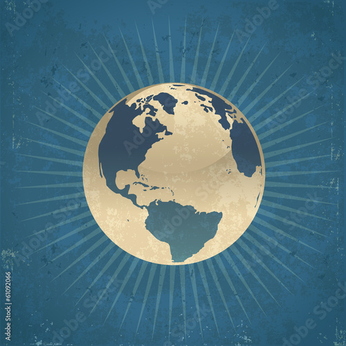 Retro Planet Earth
