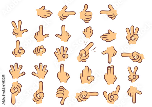 Cartoony colored hands