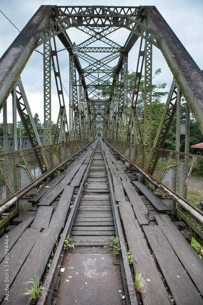 Old vintage bridge at Sixaola