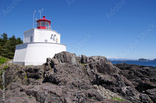 Amphitrite Lighthouse in Ucluelet  Vancouver Island  British Col