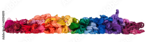 Fotografija skeins of colored threads for embroidery - muline