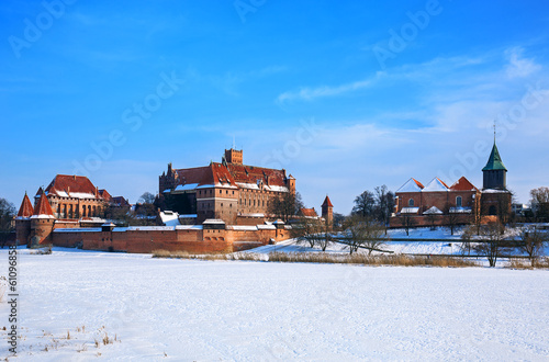 Teutonic Castle in Malbork winter