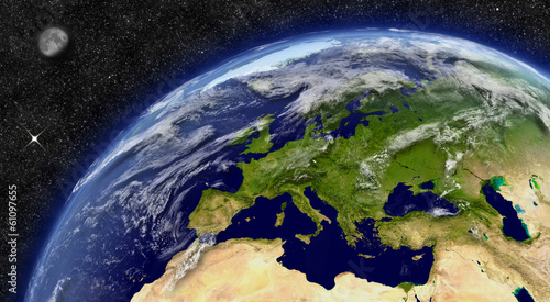 Europe on planet Earth photo