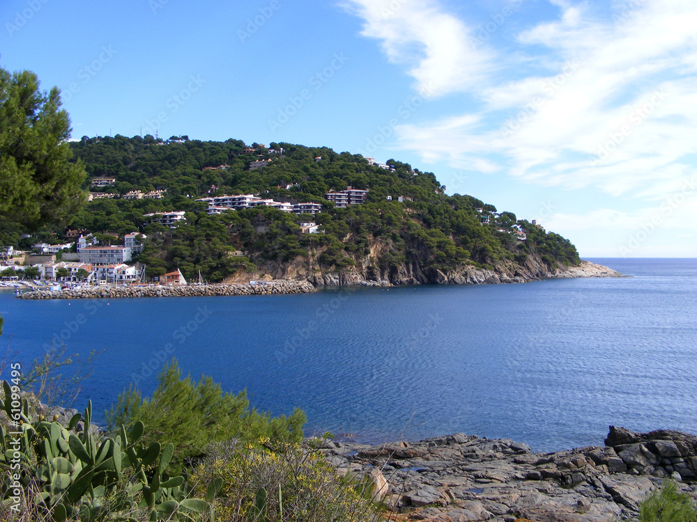 View of the beach of Llafranc, Catalonia, Spain