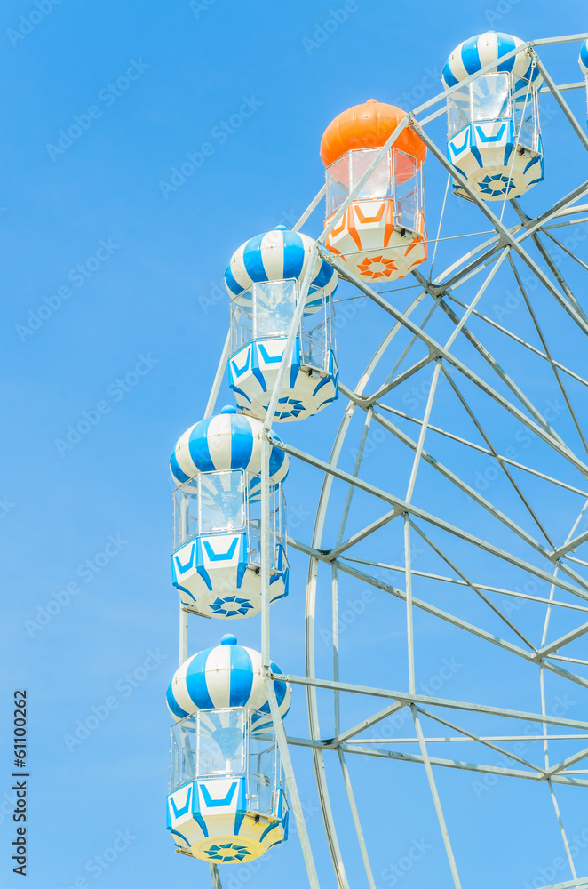 Amusement ferris wheel in the park Amusement ferris wheel in the park