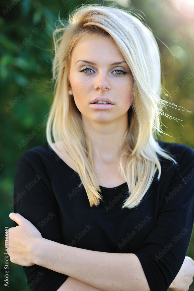 Face of a beautiful girl - outdoors portrait Face of a beautiful girl - outdoors portrait