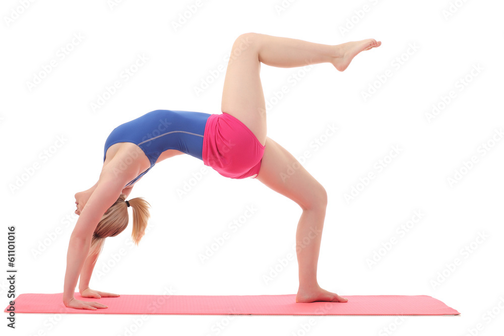 young flexible girl doing yoga young flexible girl doing yoga