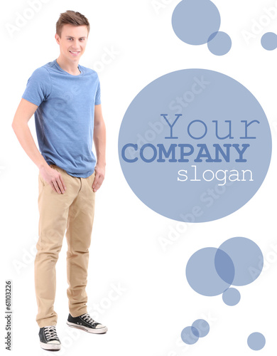 Handsome young man isolated...