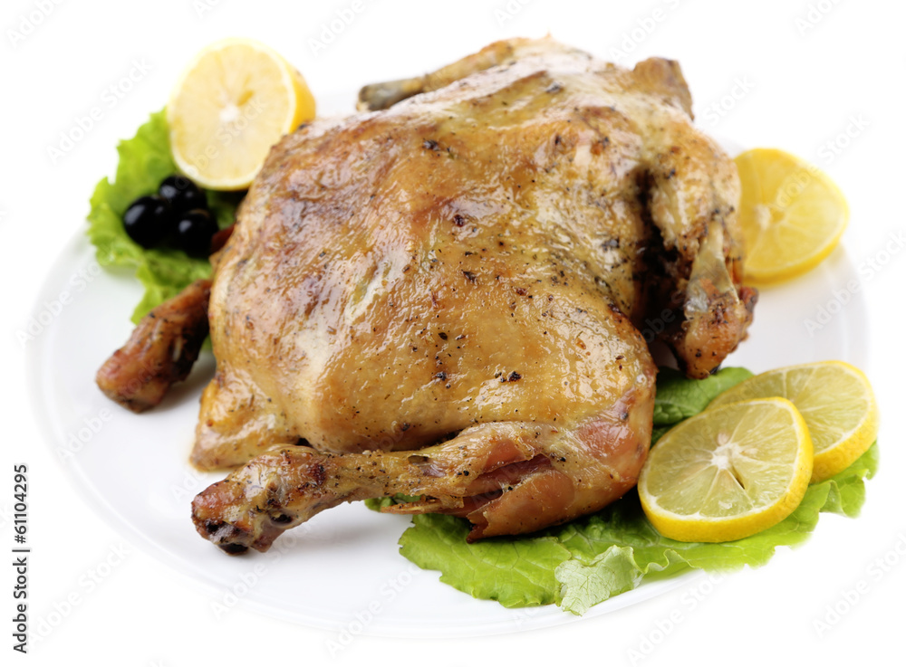 Whole roasted chicken with vegetables Whole roasted chicken with vegetables