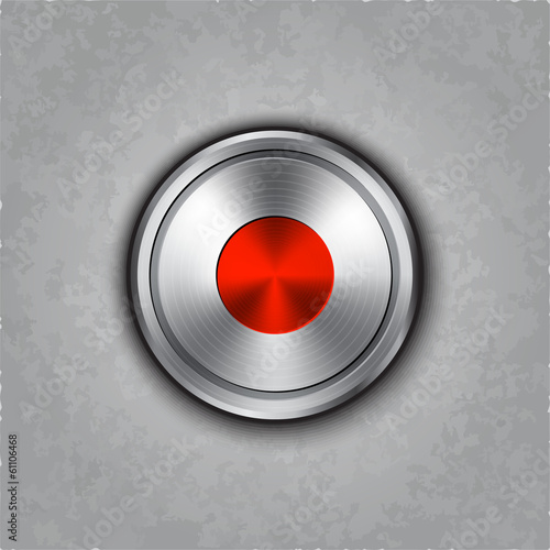 Vector round metal record knob