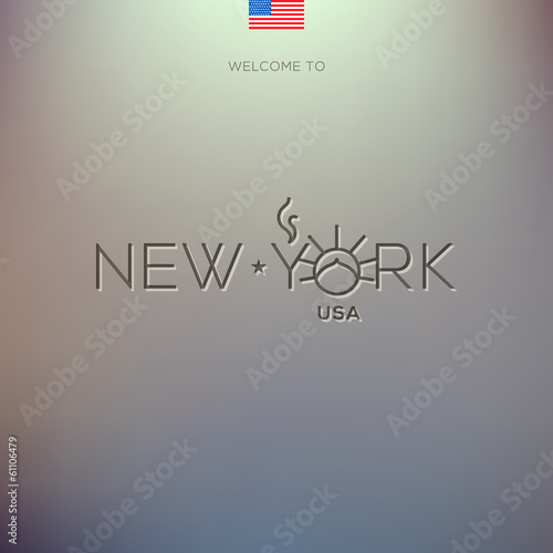Photography World Cities labels - New York. Vector Eps10 illustration.