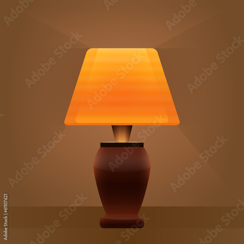 table lamp light brown background