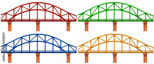 Four colorful bridges