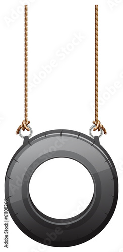 A tire swing