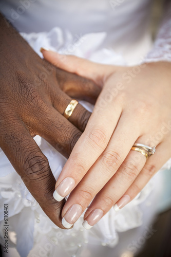 Black and white wedding photo