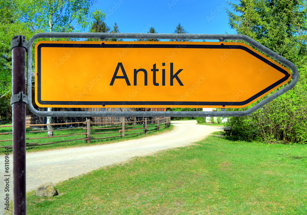 Fototapeta premium Strassenschild 3 - Antik