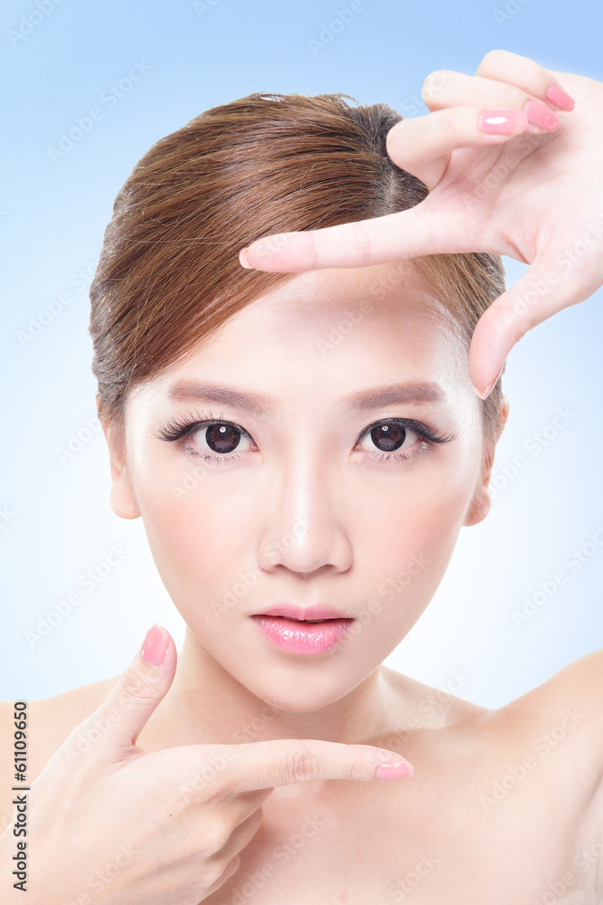 Obraz premium attractive skin care woman face