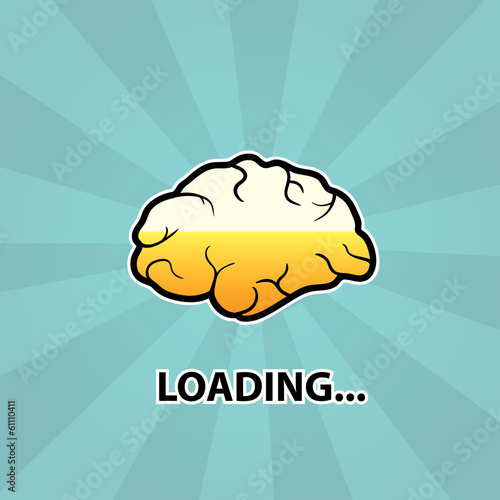 Brain is loading, concept of idea