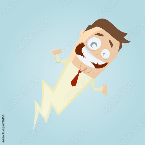 business mann schnell blitz